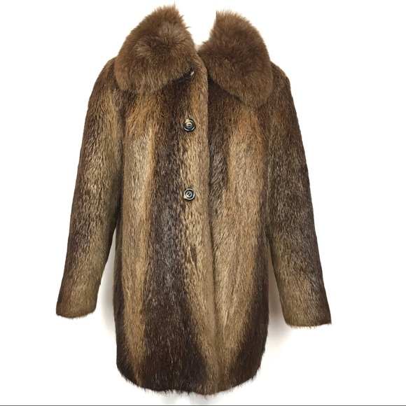 Saks Fifth Avenue Jackets & Blazers - Saks Fifth Avenue Genuine Beaver Fur Coat